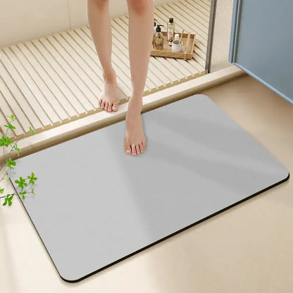 Sleek sage green diatom ooze bath rug for bathroom non-slip mat
