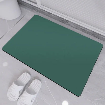 Sleek sage green diatom ooze bath rug for bathroom non-slip mat