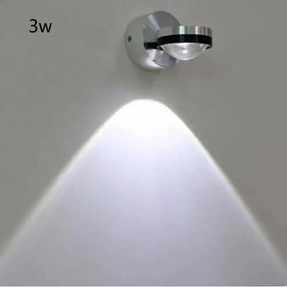 Sleek silver & black crystal led wall light living room sconce