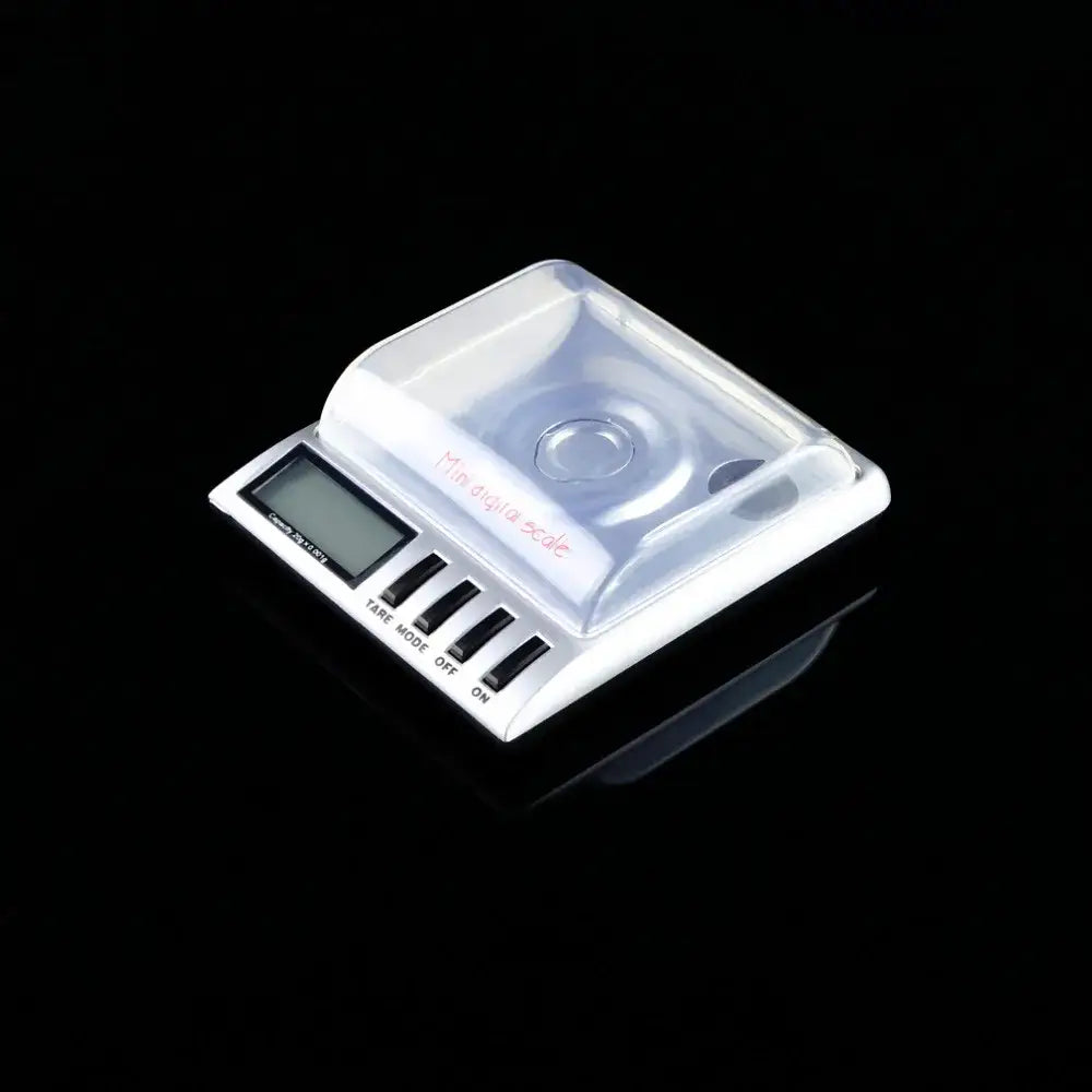 Sleek silver digital milligram gram scale kitchen precision tool