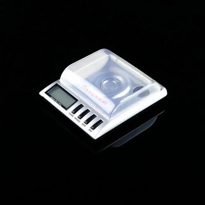 Sleek silver digital milligram gram scale kitchen precision tool