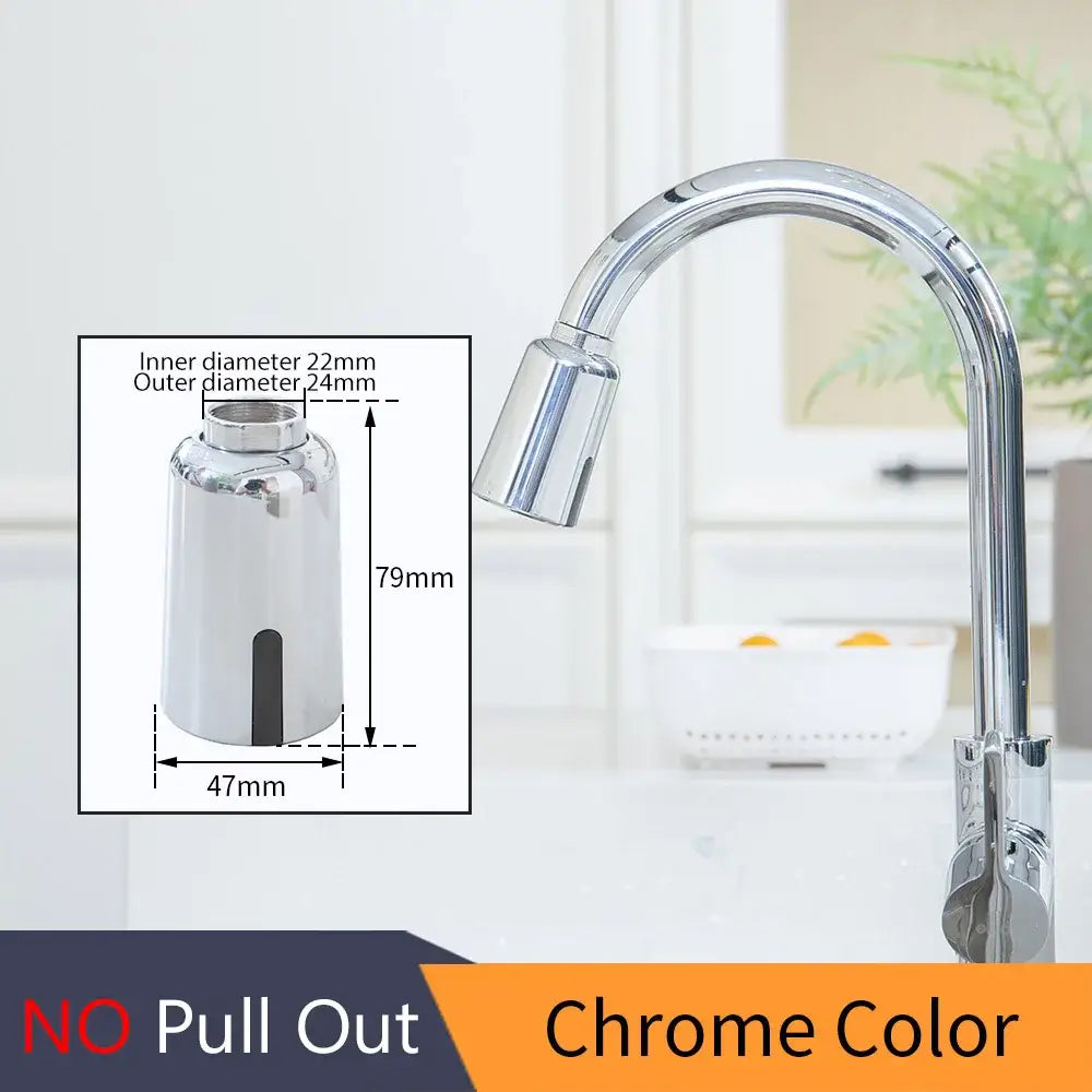 Sleek silver touchless kitchen faucet sensor usb charging adapter