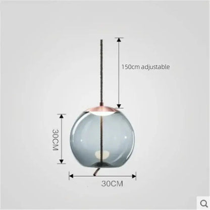 Sleek smoked glass led chandelier living room pendant light