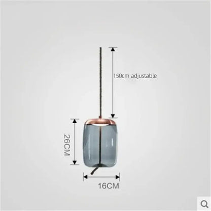 Sleek smoked glass led chandelier living room pendant light