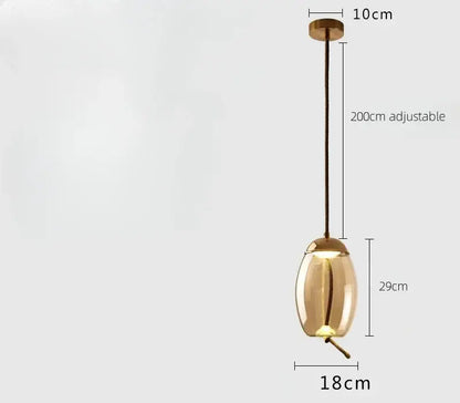Sleek smoked glass led chandelier living room pendant light
