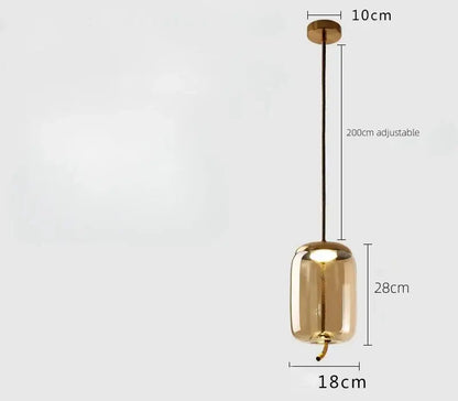 Sleek smoked glass led chandelier living room pendant light