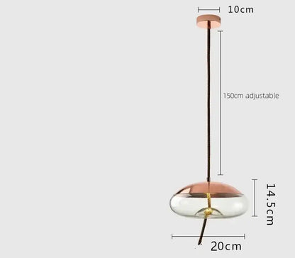 Sleek smoked glass led chandelier living room pendant light
