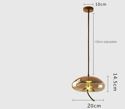 Sleek smoked glass led chandelier living room pendant light