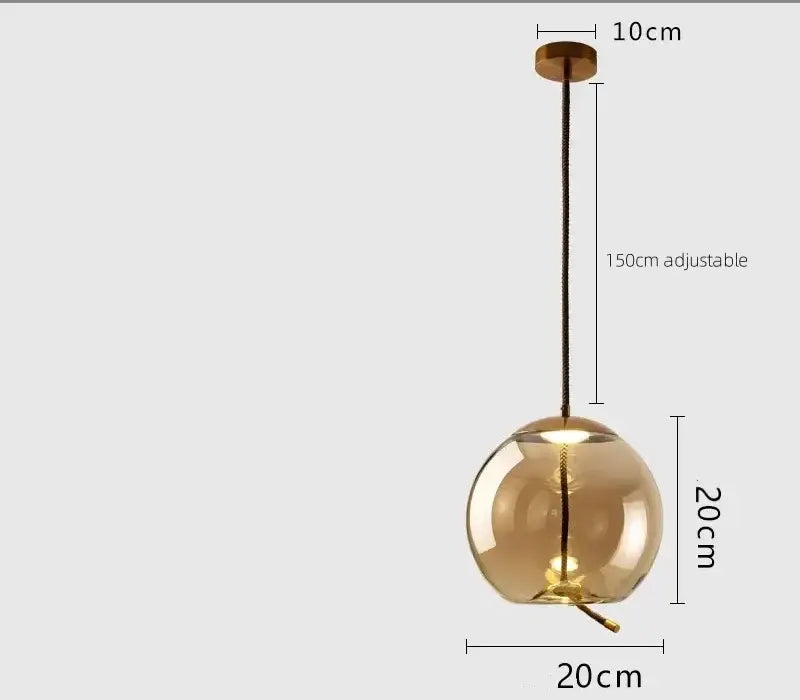 Sleek smoked glass led chandelier living room pendant light