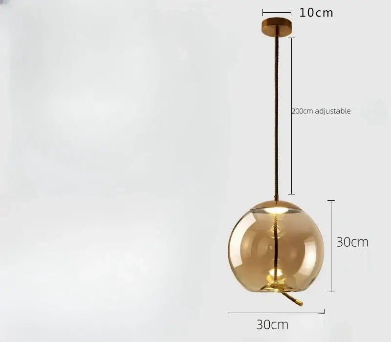 Sleek smoked glass led chandelier living room pendant light