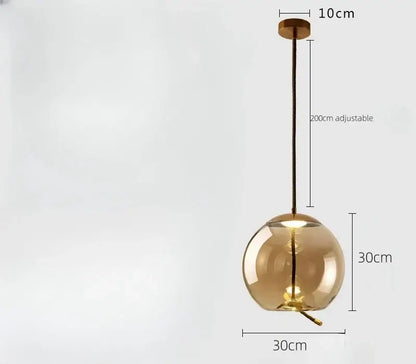Sleek smoked glass led chandelier living room pendant light