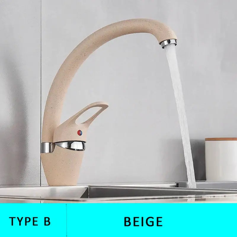 Sleek speckled black & chrome single handle kitchen faucet