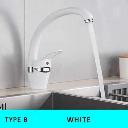 Sleek speckled black & chrome single handle kitchen faucet