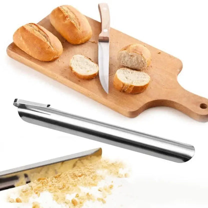 Sleek stainless steel crumb cleaner cake tool dining room scraper