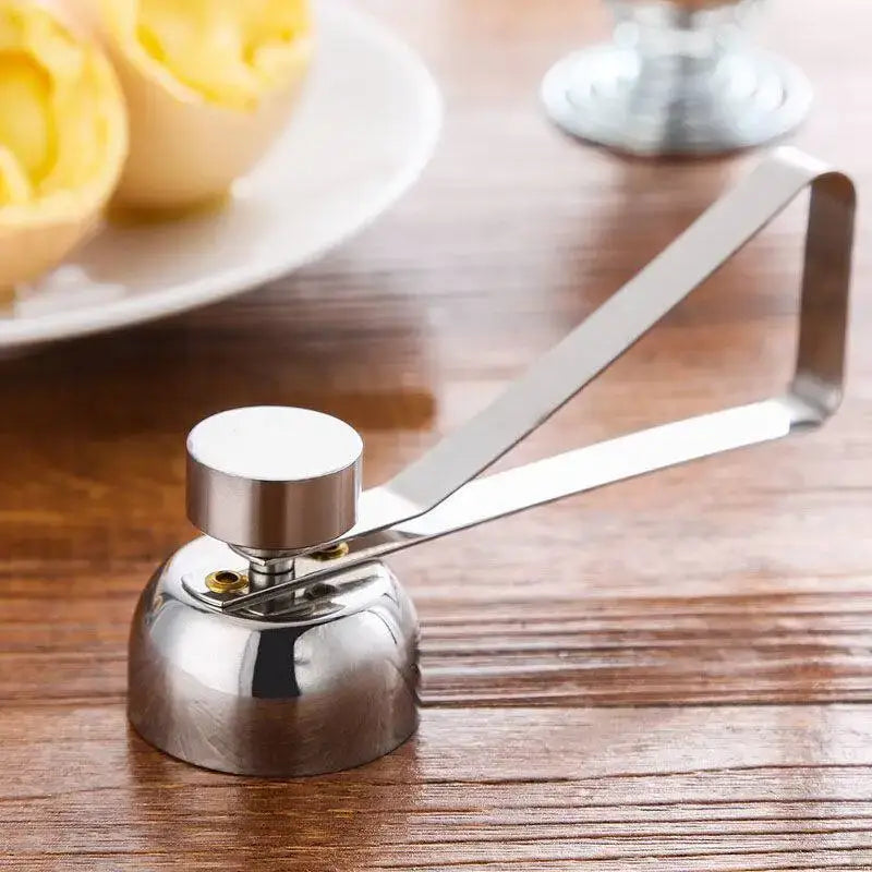 Sleek stainless steel egg topper set kitchen cutter and scissors
