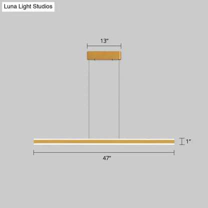 DecorBites™ Sleek Triangle Island Light: Aluminum LED Hanging Lamp for Restaurants