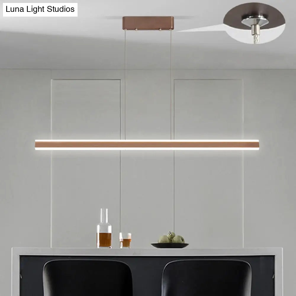DecorBites™ Sleek Triangle Island Light: Aluminum LED Hanging Lamp for Restaurants