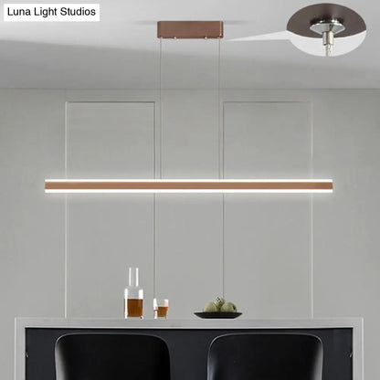 DecorBites™ Sleek Triangle Island Light: Aluminum LED Hanging Lamp for Restaurants
