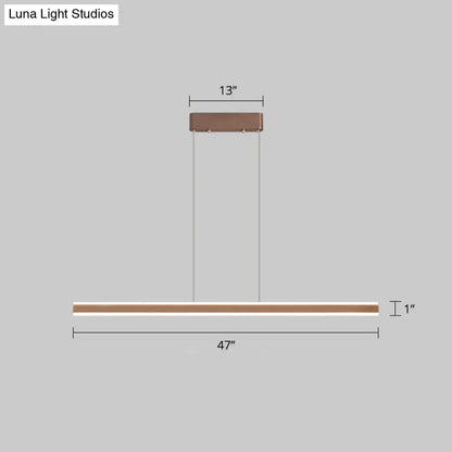 DecorBites™ Sleek Triangle Island Light: Aluminum LED Hanging Lamp for Restaurants