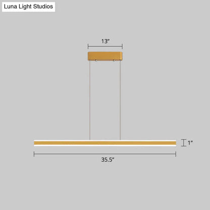 DecorBites™ Sleek Triangle Island Light: Aluminum LED Hanging Lamp for Restaurants