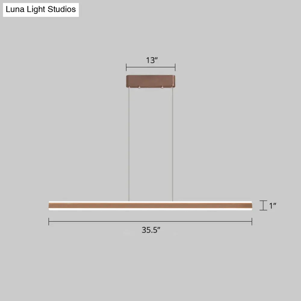 DecorBites™ Sleek Triangle Island Light: Aluminum LED Hanging Lamp for Restaurants