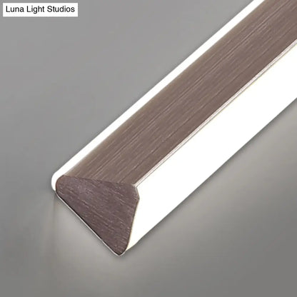 DecorBites™ Sleek Triangle Island Light: Aluminum LED Hanging Lamp for Restaurants