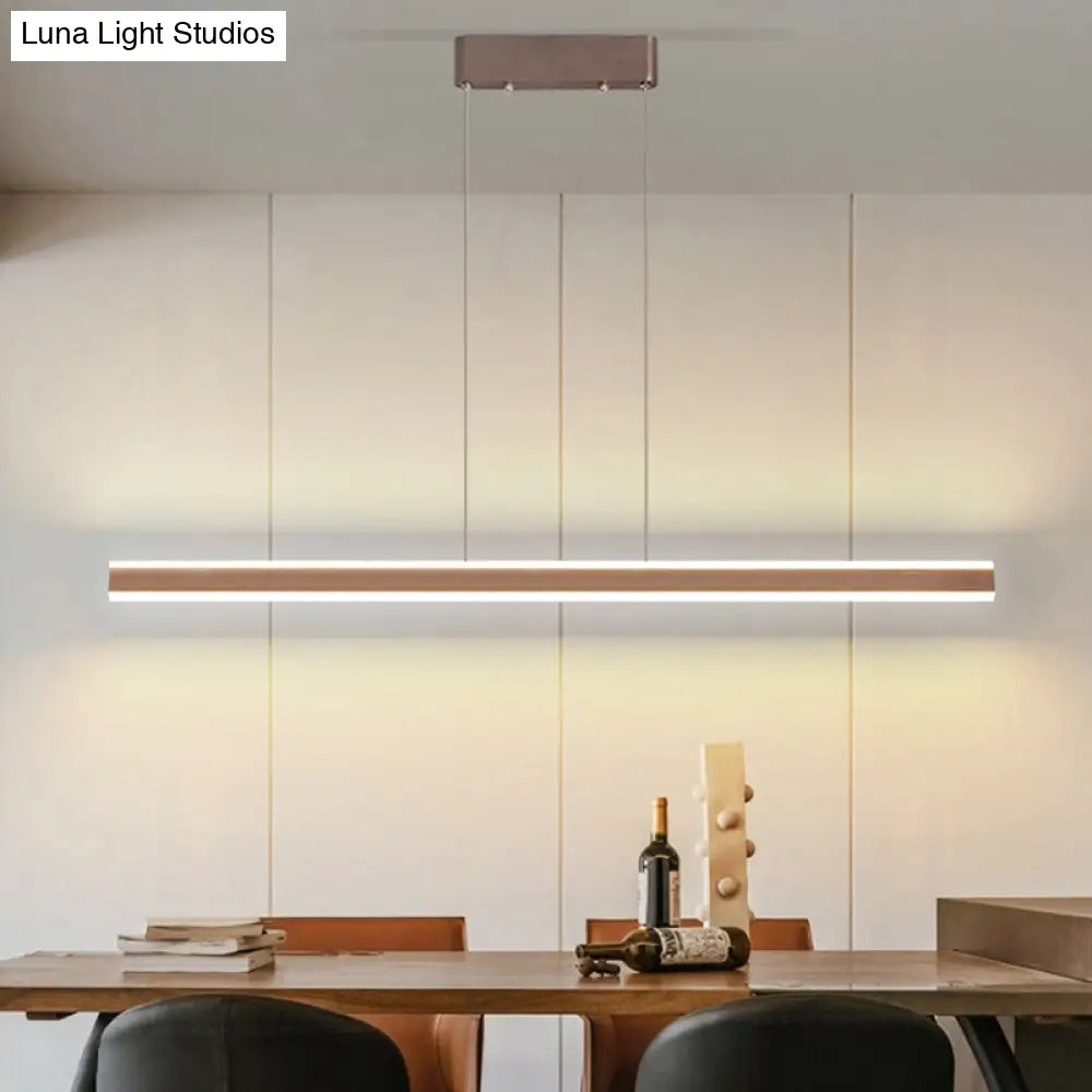 DecorBites™ Sleek Triangle Island Light: Aluminum LED Hanging Lamp for Restaurants