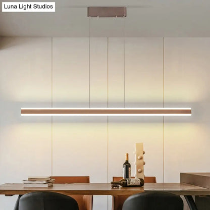DecorBites™ Sleek Triangle Island Light: Aluminum LED Hanging Lamp for Restaurants