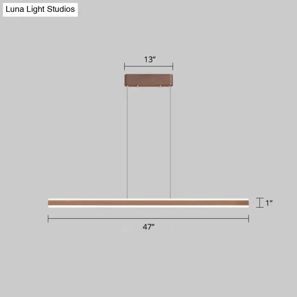 DecorBites™ Sleek Triangle Island Light: Aluminum LED Hanging Lamp for Restaurants