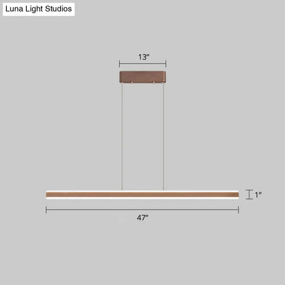 DecorBites™ Sleek Triangle Island Light: Aluminum LED Hanging Lamp for Restaurants