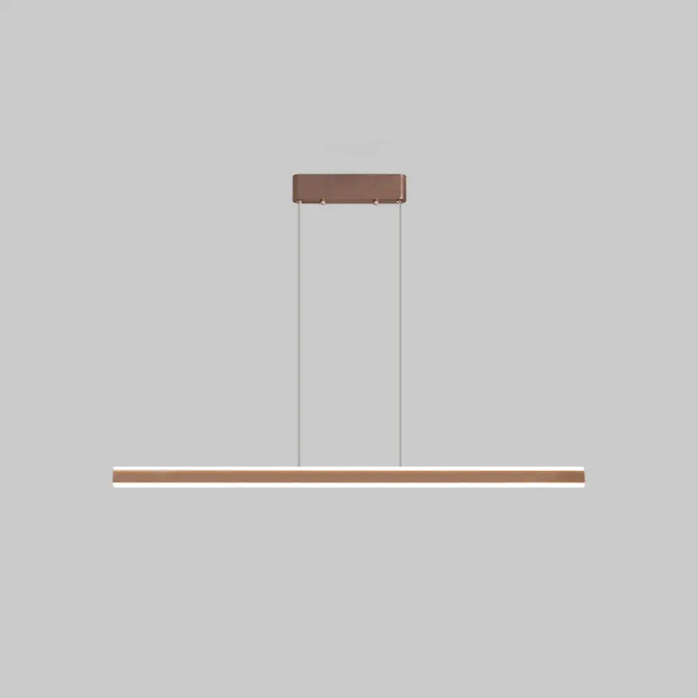 DecorBites™ Sleek Triangle Island Light: Aluminum LED Hanging Lamp for Restaurants