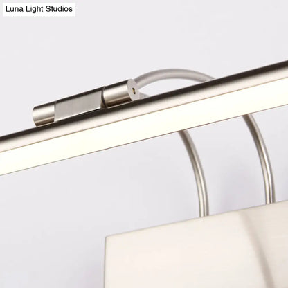 DecorBites™ Sleek Tube Vanity Wall Light - Metal, LED Bathroom Sconce in Nickel/Brushed Brass - 18"/21.5" Width - Warm/White Lighting