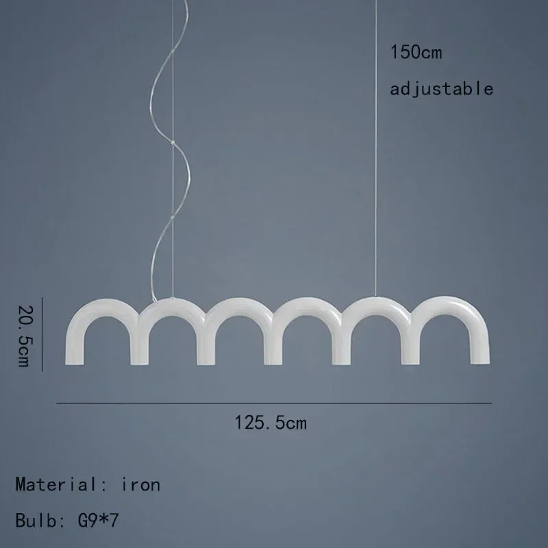 DecorBites™ Sleek U-Shaped Chandelier for Bedroom and Kitchen