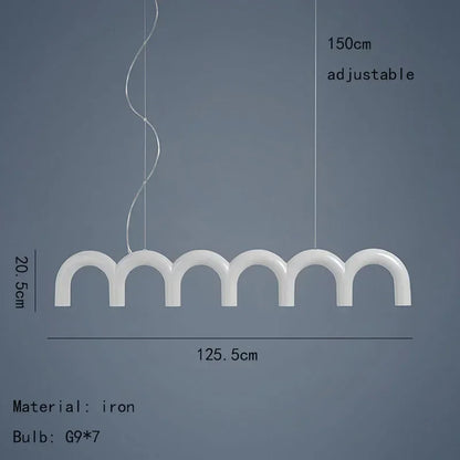 DecorBites™ Sleek U-Shaped Chandelier for Bedroom and Kitchen