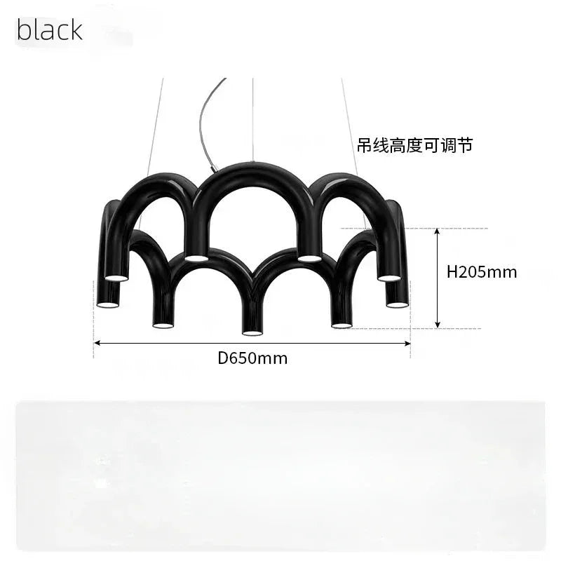 DecorBites™ Sleek U-Shaped Chandelier for Bedroom and Kitchen