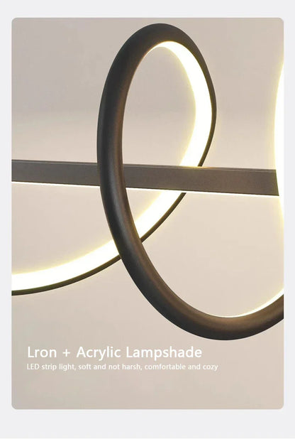 DecorBites™ Sleek Wavy Pendant Lights for Dining Room