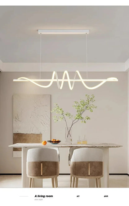 DecorBites™ Sleek Wavy Pendant Lights for Dining Room