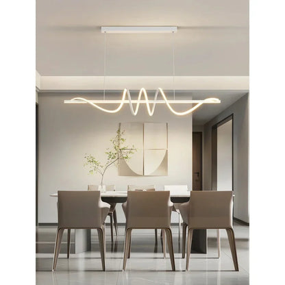 DecorBites™ Sleek Wavy Pendant Lights for Dining Room