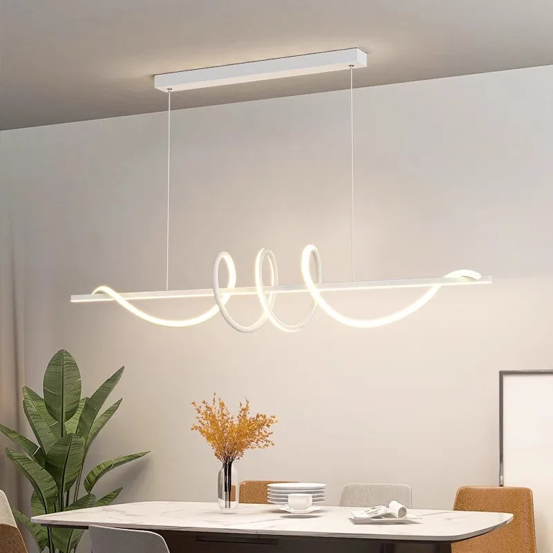 DecorBites™ Sleek Wavy Pendant Lights for Dining Room