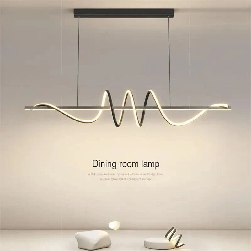 DecorBites™ Sleek Wavy Pendant Lights for Dining Room