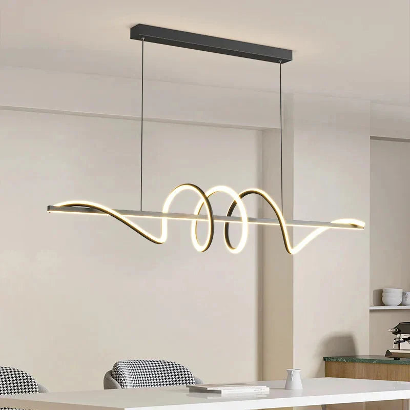 DecorBites™ Sleek Wavy Pendant Lights for Dining Room