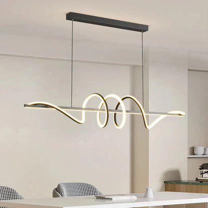 DecorBites™ Sleek Wavy Pendant Lights for Dining Room