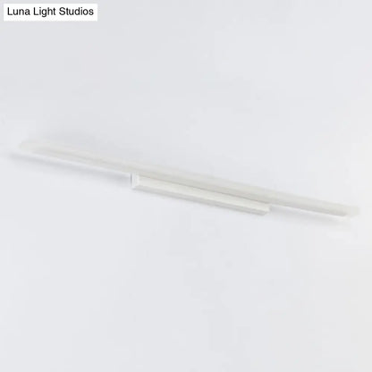 DecorBites™ Sleek White Acrylic LED Vanity Light Fixture - Linear Bathroom Sconce with Simplicity Design