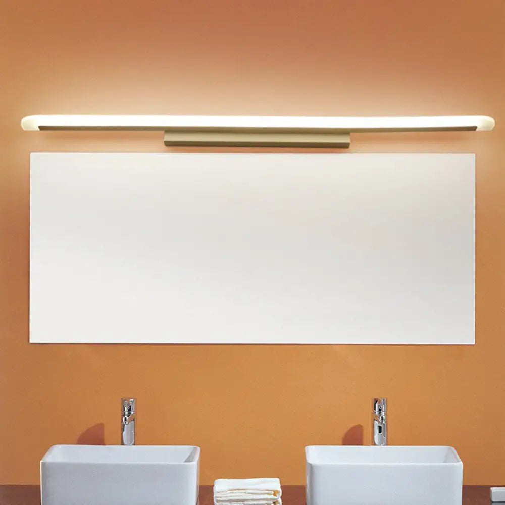 DecorBites™ Sleek White Acrylic LED Vanity Light Fixture - Linear Bathroom Sconce with Simplicity Design