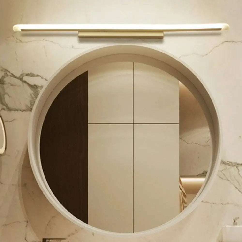 DecorBites™ Sleek White Acrylic LED Vanity Light Fixture - Linear Bathroom Sconce with Simplicity Design
