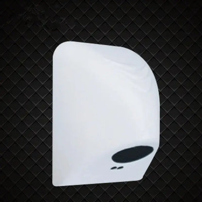 Sleek white and black automatic hand dryer bathroom wall mount