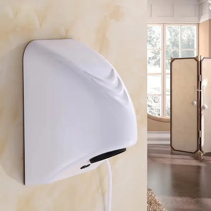 Sleek white and black automatic hand dryer bathroom wall mount