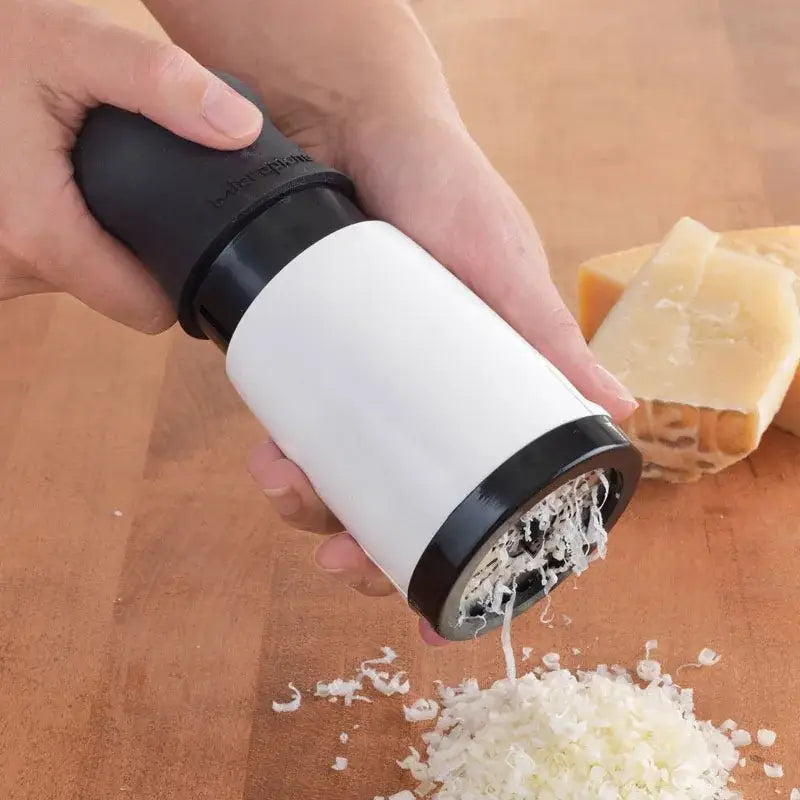 Sleek white & black herb grinder chopper slicer for kitchen pasta