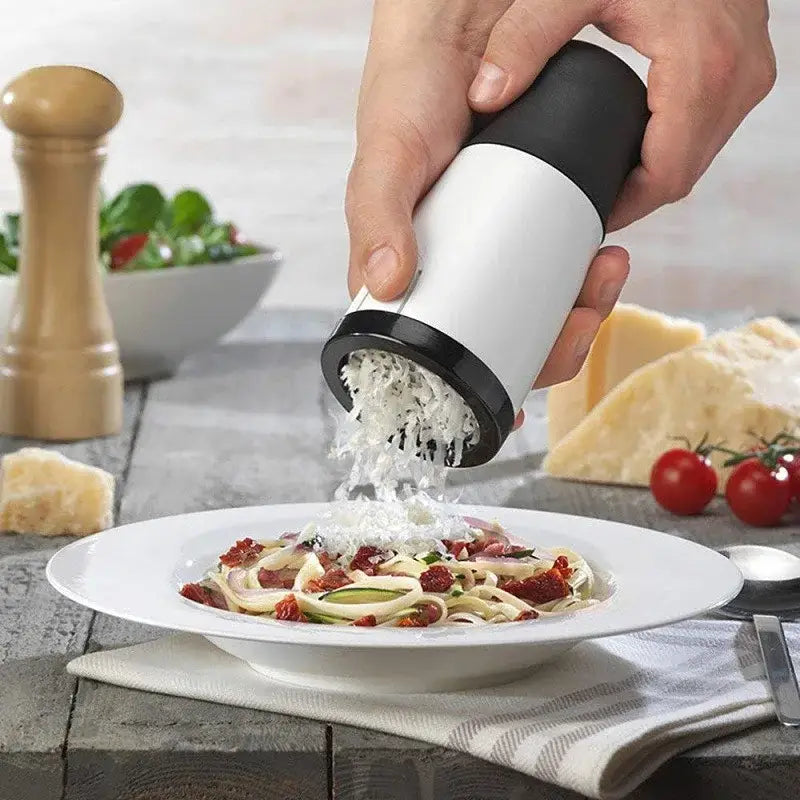 Sleek white & black herb grinder chopper slicer for kitchen pasta