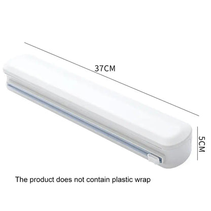 Sleek white cling film dispenser cutter – kitchen food wrap box